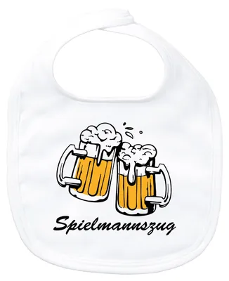 Produktbild von Huuraa Baby Lätzchen Spielmannszug Schützenfest White Klettverschluss  Baumwolle Latz Geschenkidee
