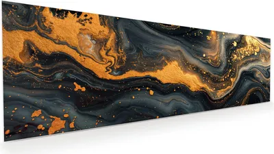 Produktbild von Glasbild 120x40cm in XXL für Wohnzimmer, Schlafzimmer Motiv Abstrakter Wirbel