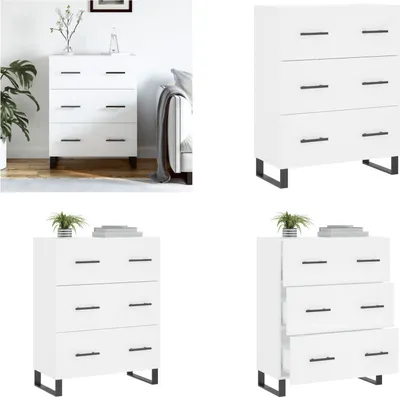 Immagine prodotto di vidaXL Credenza bianca 69,5x34x90 cm Materiale a base di legno - Credenza - Credenza - Armadio - Credenza