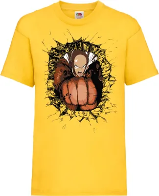 Produktbild von Kinder T-Shirt One manga Punch Anime Man 02 Saitama, 9-11 Jahr - 140 / Gelb