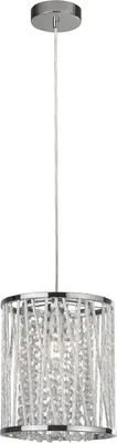 Produktbild von Hängeleuchte Glas Metall E27 Ø 21 cm rund H: max. 120 cm Kristall Chrom Klassisch