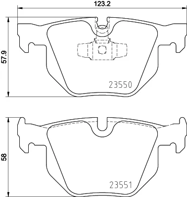 Produktbild von HELLA Bremsbeläge Satz Hinten Bremsklötze für BMW 3 Touring (E91) 8DB 355 011-801