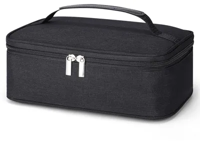 Isolierte Lunchtasche 4L, schwarz, Oxford-Stoff, Alufolie