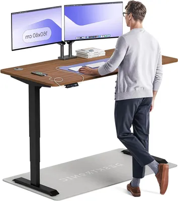 Obrázek produktu pro Elektrický výškově nastavitelný stůl, rozměry 160x80 cm, s duálním motorem, paměťovými funkcemi, USB porty a kabelovým vedením