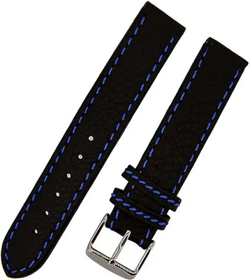 Produktbild von Uhrenarmband KANA 22mm blaue NAHT weiches KALBLEDER