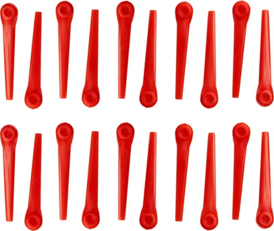 Produktbild von vhbw 20x Ersatz-Messer kompatibel mit Gardena AccuCut 2417-20, 2417, 400Li 8840, 400Li 8840-20 Rasentrimmer - Ersatzklinge Orange, Kunststoff