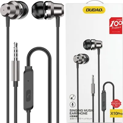 Zdjęcie produktu dla Dudao Dokanałowe Słuchawki Zestaw Słuchawkowy Z Pilotem I Mikrofonem 3,5 Mm Mini Jack Srebrny (X10 Pro Silver)