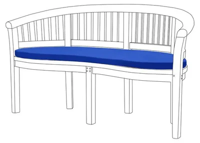 Produktbild von Gartenbankauflage für Bananenbank – Wasserabweisendes Bankkissen mit Komfortfüllung – Gebogene Sitzauflage für Garten, Terrasse und Balkon