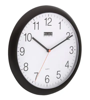 Produktbild von Wanduhr 25 cm analog Schwarz