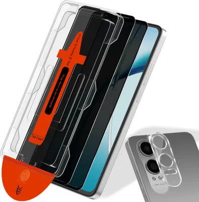 Produktbild von 2-Pack OnePlus CE4 Lite 5G Displayschutzfolie & 1-Pack Kameraschutz - Gehärtetes Glas | [Automatische Installation] - Blasenfrei