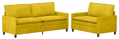 Immagine prodotto di Set divano 2 pezzi vidaXL in velluto giallo