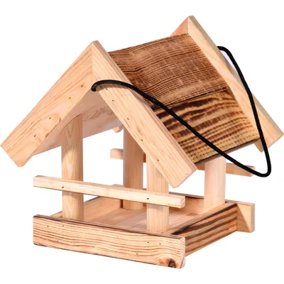 Produktbild von dobar Vogelhaus "Candela" hängend aus Holz, geflammt