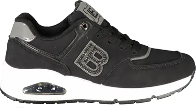 Produktbild von Eleganter Damensneaker in Schwarz mit Strass und kontrastreichen Details