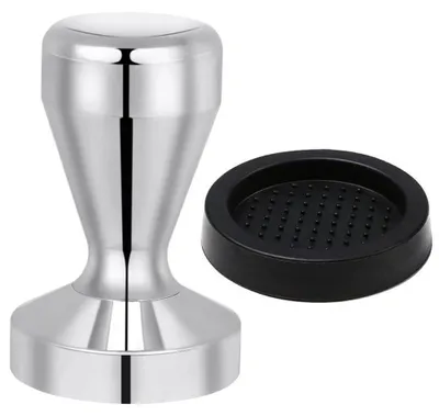 Kaffeestamper 51 mm, Edelstahl, mit Silikonmatte 60 mm