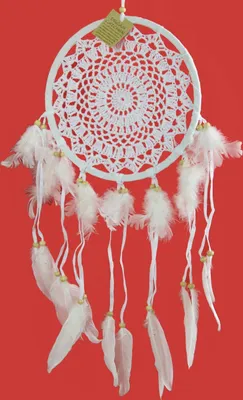 Produktbild von Traumfänger Dreamcatcher gehäkelt 60 cm lang