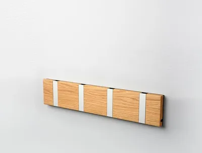 Produktbild von LoCa Garderobe Knax 4 Eiche geölt (Haken klappbar Alu)