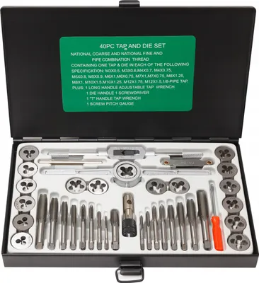 Produktbild von Gewindebohrer und Schneideisen, 40-teiliges Set