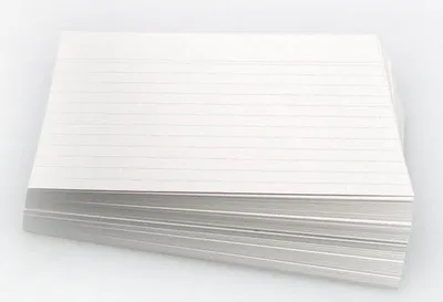 Produktbild von Karteikarten DIN A5 weiß liniert, 100 St.