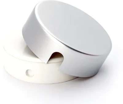 Image de Boîte de distribution en métal, boîte de plafond, baldaquin, couvercle de distribution pour lampe, 70mm, nickel mat