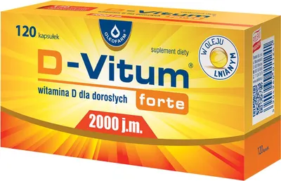 Produktbild von D-vitum forte 2000 IE Vitamin D für Erwachsene 120 Kapseln