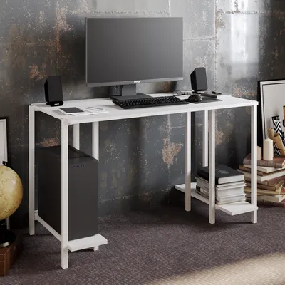 Zdjęcie produktu dla Skye Decor, Reader - White, biurko, biały, 100% PŁYTA POWLEKANA MELAMINĄ, 125 x 60 x 73,8 cm