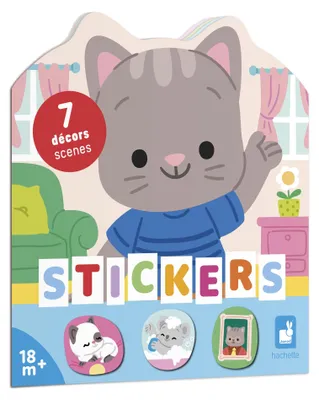 Produktbild von Janod - Stickerheft Ab 18 Monaten - Thema Das Haus - 12 Seiten zum Gestalten - 8 Seiten Stickern - Kreative Freizeitbeschäftigungen für Kinder