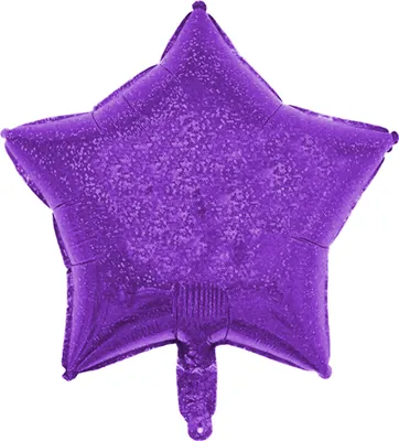 Image de Ballon en plastique Étoile, Violet (scintillant), environ 45 cm
