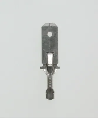 Produktbild von Flachstecker, Steckgröße 6,3 x 0,8mm unisoliert, mit Rastzunge Querschnitt 0,5mm² - 1mm² - 1 Stück