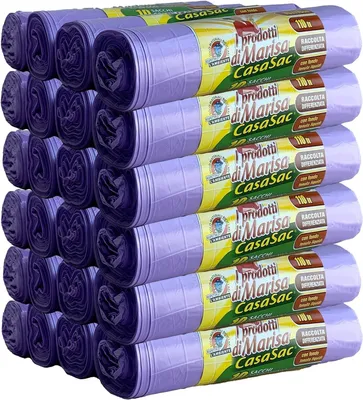 Image de Sacs poubelles de grande capacité, 110 litres, avec cordon de serrage, lot de 240