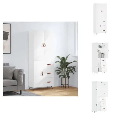 Produktbild von vidaXL Highboard Weiß 69,5x34x180 cm Holzwerkstoff -  Sideboards