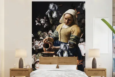 Produktbild von Fotobehang Blumen - Blauw - 160 cm breit x 240 cm hoch