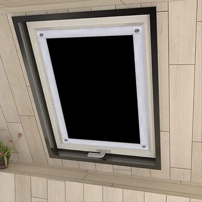 Produktbild von Famanu Verdunkelungsrollo 100% Lichtschutz - Schwarz, 96 x 115 cm