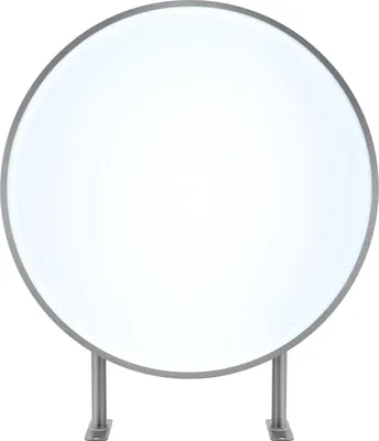 Produktbild von LED Leuchtkasten, rund doppelseitig 60 cm (24"), IP65, weiß, für Restaurants und Geschäfte