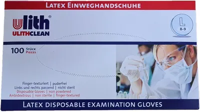 Produktbild von Robuste Latex Einweghandschuhe Puderfrei für Hygiene & Schutz - 100 Stück Gr. XL Weiss
