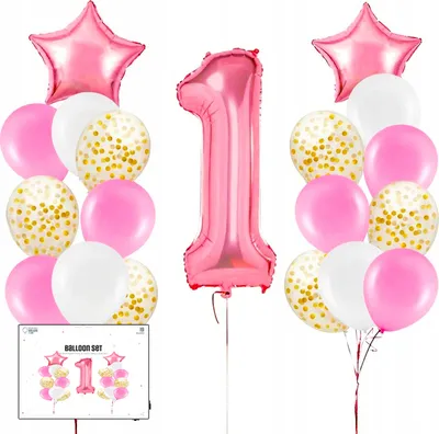 Image de Ballons Roses 1. Set De Ballons D'anniversaire
