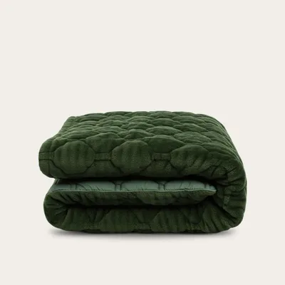 Produktbild von HappyBed - Bettdecke für das ganze Jahr  160x200 cm - Waschbare Bettdecke ohne Bezug - Bedruckte Bettdecke ohne Bezug - Bettwäsche - Dark green