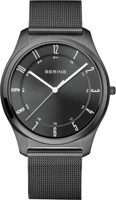 Zdjęcie produktu dla Męski zegarek Bering Ultra-Slim Black - 18340-222 Stal szlachetna