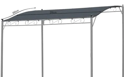 Immagine prodotto di Tetto sostitutivo per pergola, 250x300 cm, grigio, per la copertura di terrazze