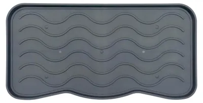 Produktbild von Schuhabtropfschale | 38 cm x 75 cm | Grau | Schuhmatte | Schuhablage | Abtropfschale für Schuhe | Anti-Rutsch | große Schuhunterlage