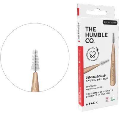 Productafbeelding van The Humble Co. Interdental borstel 0.50 mm rood (6 stuks)