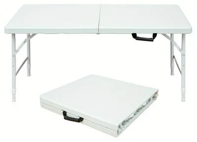 Immagine prodotto di Tavolo da campeggio 125 cm – Tavolo pieghevole per campeggio con altezza regolabile e piano robusto