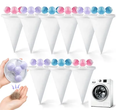 Haarfänger für Waschmaschine, 9 Stück, wiederverwendbar, Flusenfilter
