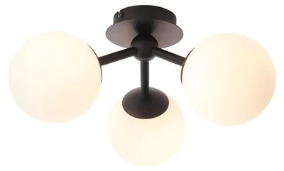 Image de Plafonnier Pulsa | 3 ampoules | 3 W G9 | Métal/verre