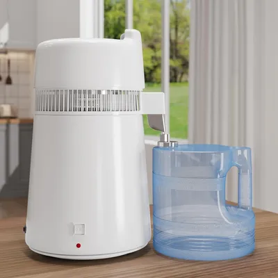 Wasserdestilliergerät 6 l, 1 l/h, 900 W, Edelstahl 304, automatische Abschaltung