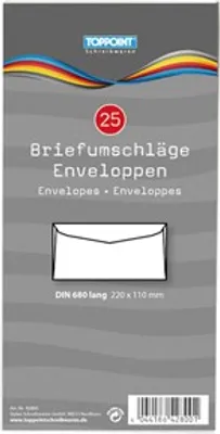 Produktbild von Stylex 42802 Briefumschläge ohne Fenster, DIN lang 25 Stück