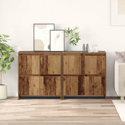 Obrázok produktu pre vidaXL Komody, 2 kusy, imitácia starého dreva, 70 x 41 x 75 cm, drevotrieska