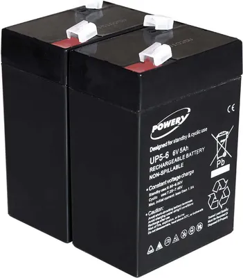 Produktbild von Powery Blei-Gel Akku für APC RBC1 6V 5Ah (ersetzt auch 4Ah 4,5Ah)