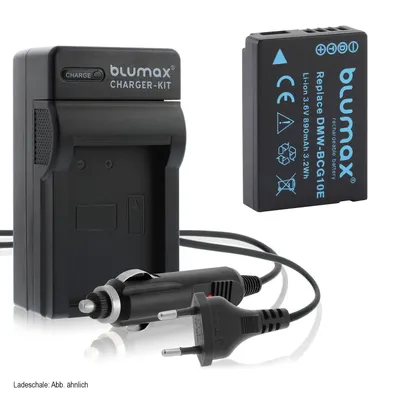 Produktbild von 1x Akku + Lader für Panasonic DMW-BCG10E TZ7 TZ65 ZS10 ZS25 ZX1 ZX3 890 mAh