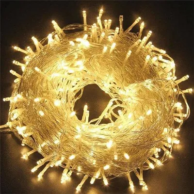 Immagine prodotto di Ghirlanda LED da esterno da 10 m - 100 luci LED bianche impermeabili per giardino, balcone, terrazza e feste