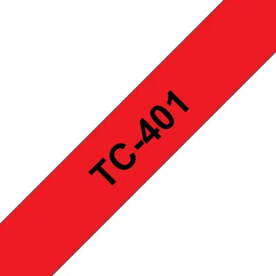 Produktbild von Brother Gloss Laminated Labelling Tape - 12mm, Black/Red